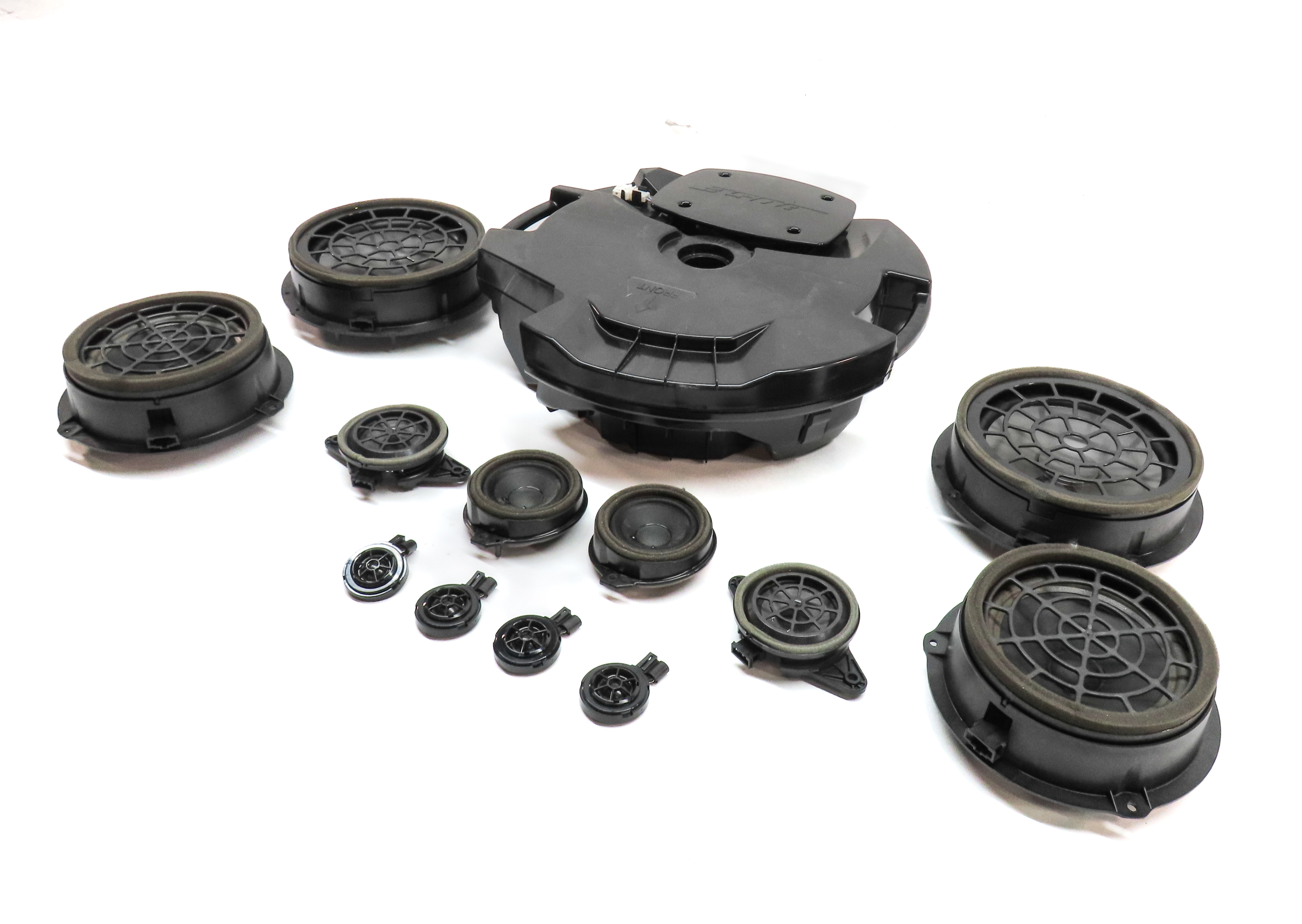 2018 AUDI Q3 (8U) RADIO STEREO BOSE AUDIO SUBWOOFER SUB TWEETER SPEAKER SET-13 — exact item pictured